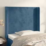 vidaXL Uzglavlje s ušima tamnoplavi 103x16x118/128 cm baršunasti Cijene