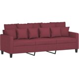  Trosjed s tabureom crvena boja vina 180 cm od tkanine | shoptok.hr
