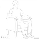 SOFA fotelja s naslonima za ruke tamnosiva 54 cm umjetna koža | shoptok.hr