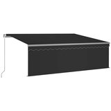 Tenda na ručno uvlačenje s roletom LED 4,5 x 3 m antracit | Eponuda.com
