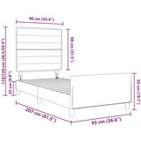 vidaXL Okvir kreveta Tamnosivi Konstruirano drvo 92 x 187 cm Krevet | shoptok.hr