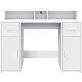  Radni stol LED bijeli 120 x 55 x 91 cm od konstruiranog drva | Eponuda.ba