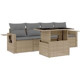 vidaXL 5-dijelni vrtni set sofa s jastucima bež od poliratana | shoptok.hr