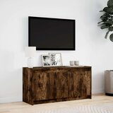 vidaXL TV omarica LED dimljeni hrast 100x34x50 cm inženirski les | Shoptok.si