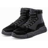 Ombre Men's ankle sneaker boots with sculpted sole - black | Shoptok.si
