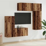  TV zidna jedinica 5 kom. Staro drvo Konstruirano drvo Smeđa 100 x 30 x 41 cm | shoptok.hr