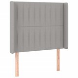  LED uzglavlje svjetlosivo 83 x 16 x 118/128 cm od tkanine | shoptok.hr