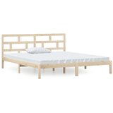 Maison Chic Posteljni okvir - Dvoposteljna postelja - Zakonska postelja 135x190 cm trden les-J9759, (21772834) | Shoptok.si