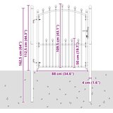  Vrata za ogradu EMMEN s šiljcima čelik 104x109,5 cm zelena | Eponuda.com