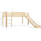  Dječji krevet na kat s toboganom i ljestvama borovina 97x208 cm | shoptok.hr