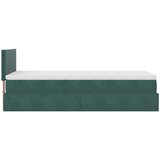 vidaXL okvir kreveta s madraca tamnozeleni 100x200cm baršunasti | shoptok.hr