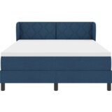 Box Spring Krevet s Madracem Plava 140x200 cm Tkanina | shoptok.hr