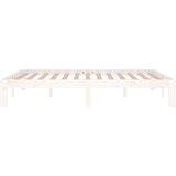  Okvir za krevet od masivne borovine bijeli 140 x 190 cm | shoptok.hr