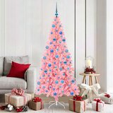 vidaXL Božićno drvce s 300 LED svjetlima Ružičasta 180 cm PVC | shoptok.hr