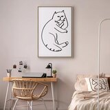  Slika - Cat Relaxing (1 Part) Vertical 60x90 U prirodnom drvenom okviru | shoptok.hr