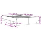 vidaXL Okvir za krevet boja hrasta 140 x 200 cm konstruirano drvo | shoptok.hr