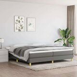  Box spring postelja z vzmetnico temno siva 200x200 cm blago, (20725832) | Shoptok.si