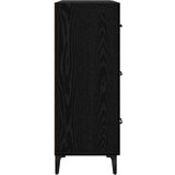 vidaXL Kreveta Crni hrast 69,5 x 34 x 90 cm Obrađeno drvo i čelik | shoptok.hr