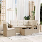 vidaXL 6-dijelni set vrtnih sofa s jastucima bež od poliratana | shoptok.hr