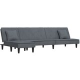 Maison Chic Raztegljiv kavč - Raztegljivi divan L oblike temno siv 255x140x70 cm žamet, (21729469) | Shoptok.si