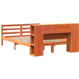 vidaXL Krevet s regalom za knjige bez madraca 160x200 cm od borovine | shoptok.hr