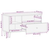 TV ormarić 80x33x46 cm od masivnog drva manga | shoptok.hr