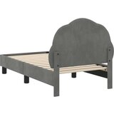  Posteljica za malčke z vzglavjem Temno siva 70 x 140 cm Žamet, (5000105242) | Shoptok.si
