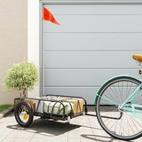 The Living Store Kolesarska prikolica črna 122x53x31 cm železo - Kolesarska Prikolica, (21663153) | Shoptok.si