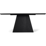 Furnhouse Črna jedilna miza z mizno ploščo v hrastovem dekorju 90x180 cm Star – | Shoptok.si