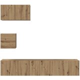  Set TV komoda 3 kom. Umjetnički hrast Konstruirano drvo Smeđa 80 x 30 x 30 cm | Shoptok.si