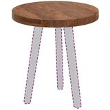 vidaXL Nepremična površina Temno rjava Ø 50 x 4 cm Trda hrastovina | Shoptok.si