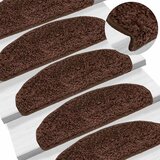  Prostirke za stepenice 30 kom 65x21x4 cm Smeđe poluokrugle velike | shoptok.hr