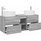  Set namještaja za kupaonicu 3 kom. Siva Sonoma 49.5 x 44.5 x 65.5 cm | Shoptok.si
