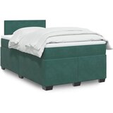 vidaXL Box spring postelja z vzmetnico temno zelen 120x190 cm žamet Cene
