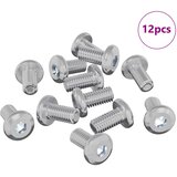  Vijak za zaključavanje 12 pcs Srebrno M6 x 12 mm Čelik | Eponuda.ba