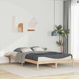 vidaXL posteljni okvir s stranskimi omaricami naravna 160 x 220 cm | Shoptok.si
