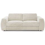 Bobochic Paris Bež sedežna garnitura za spanje/raztegljiva iz rebrastega žameta 240 cm Hugo – | Shoptok.si