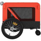 vidaXL prikolica za bicikl za ljubimce narančasto-crna tkanina/željezo | shoptok.hr