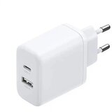 Ugreen X227 20W GaN Zidni Punjač 1x USB-A + 1x USB-C – Beli Cene