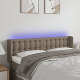 Maison Chic led posteljno vzglavje - vzglavna omarica - nočna omarica taupe 147x16x78/88 cm blago, (21706368) | Shoptok.si