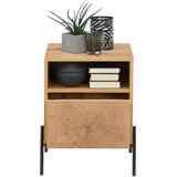 CARRYHOME nočna omarica, črna, barve hrasta | Shoptok.si