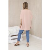 Kesi Włoski Oversized blouse with pendant dark powder pink | shoptok.hr