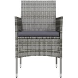  5-dijelni vrtni blagovaonski set s jastucima sivo-crni | shoptok.hr