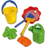 Mađarski proizvođač Veliki 7-delni komplet za peskovnik, z valovitim vedrom - D-Toys | Shoptok.si