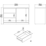 Tvilum Komoda u dekoru hrasta s kliznim vratima u prirodnoj boji 119x76x50 cm Naia – | shoptok.hr