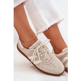 Boto Low Leather Sneakers Women Beige Ismina | shoptok.hr