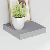 Plutajuće zidne police 4 kom sive 23 x 23,5 x 3,8 cm MDF | shoptok.hr