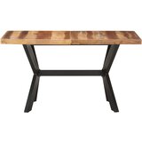 Maison Chic Jedilna miza - Kuhinjska miza - Jedilni stol 140x70x75 cm trden les z medenim zaključkom, (21715380) Cene