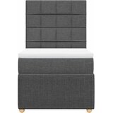  Krevet s oprugama i madracem tamnosivi 100 x 200 cm od tkanine | shoptok.hr