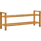 vidaXL stalak za cipele s 2 police 100x27x40 cm od masivne hrastovine cijene